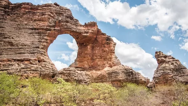 Paisagem da Serra da Capivara, no Piauí 
